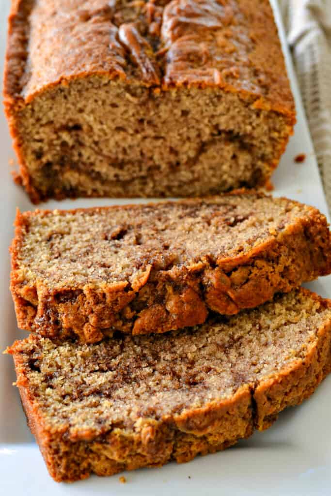 Cinnamon Bread is an easy sweet bread that comes together quickly and is swirled with sweet cinnamon butter.  