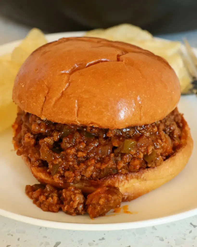 Delectable family-friendly, easy weeknight Homemade Sloppy Joes made with many common pantry ingredients.  This recipe requires limited hands-on time and is ready in under 30 minutes.