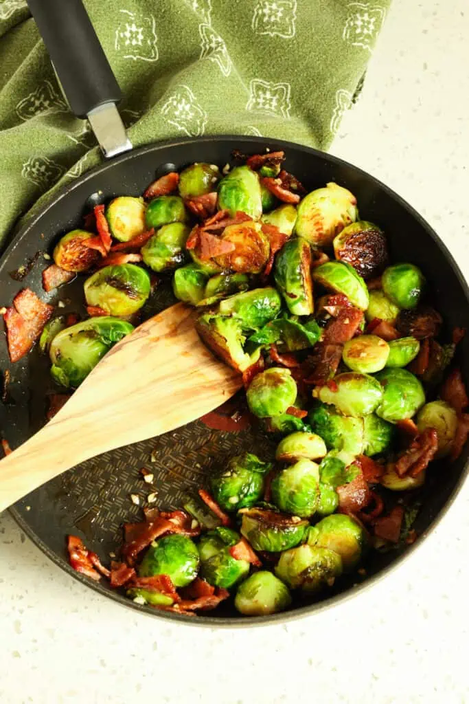 Almost any beef, pork, chicken, or fish goes well with these Brussels sprouts