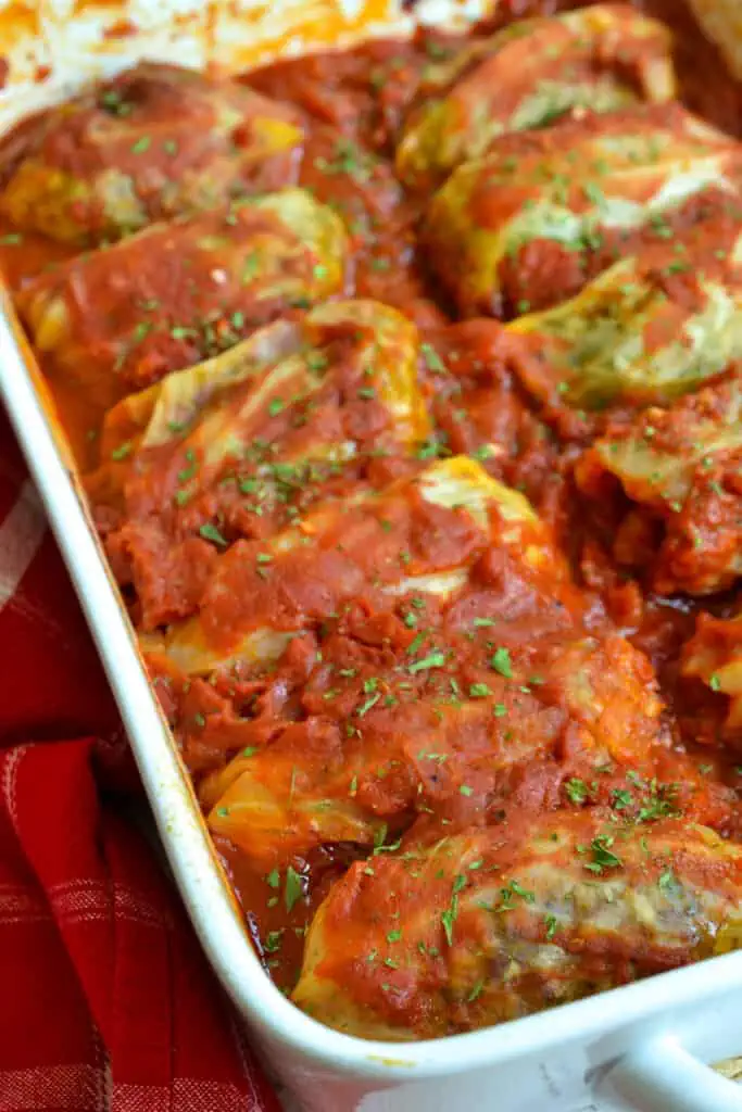 These stuffed Cabbage Rolls are one of our favorite comfort food recipes and perfect for the cold fall and winter months. 
