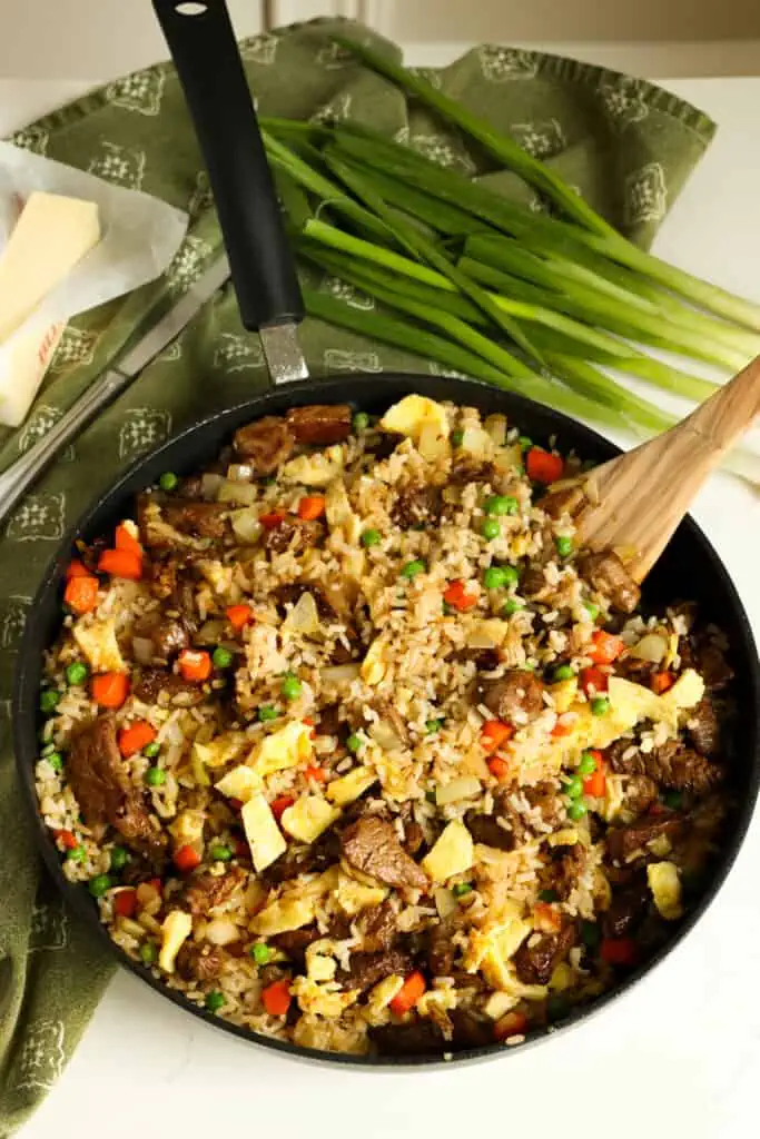 This fried rice is quick, easy, and much better tasting than takeout. In just a few simple steps, you can have this tasty recipe on your table. 