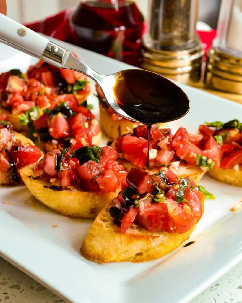 Fresh diced tomatoes mixed with basil is the perfect Bruschetta topping