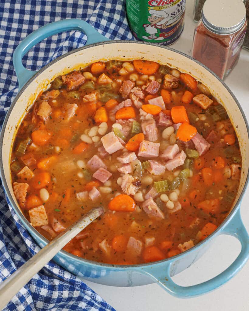 Packed with flavor from herbs and spices, this navy bean soup will make your taste buds dance.