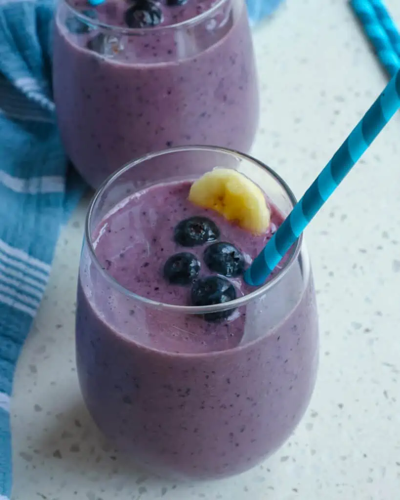 Enjoy this tasty Blueberry Smoothie anytime you need a quick meal or a little pick-me-up. 