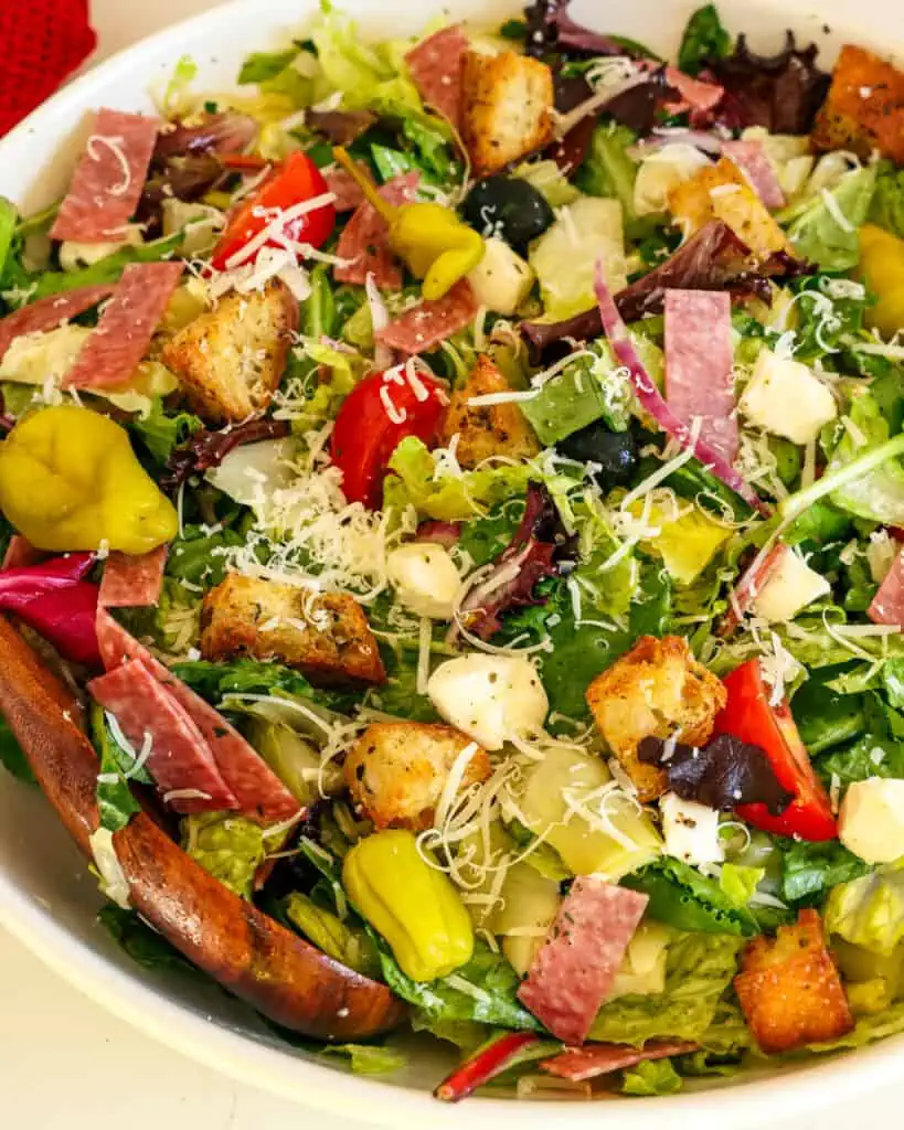 Enjoy this hearty and healthy Italian salad as a stand-alone meal, or serve it with tortilla pizza, vegetable lasagna, zucchini boats, or one of my best soup recipes. 