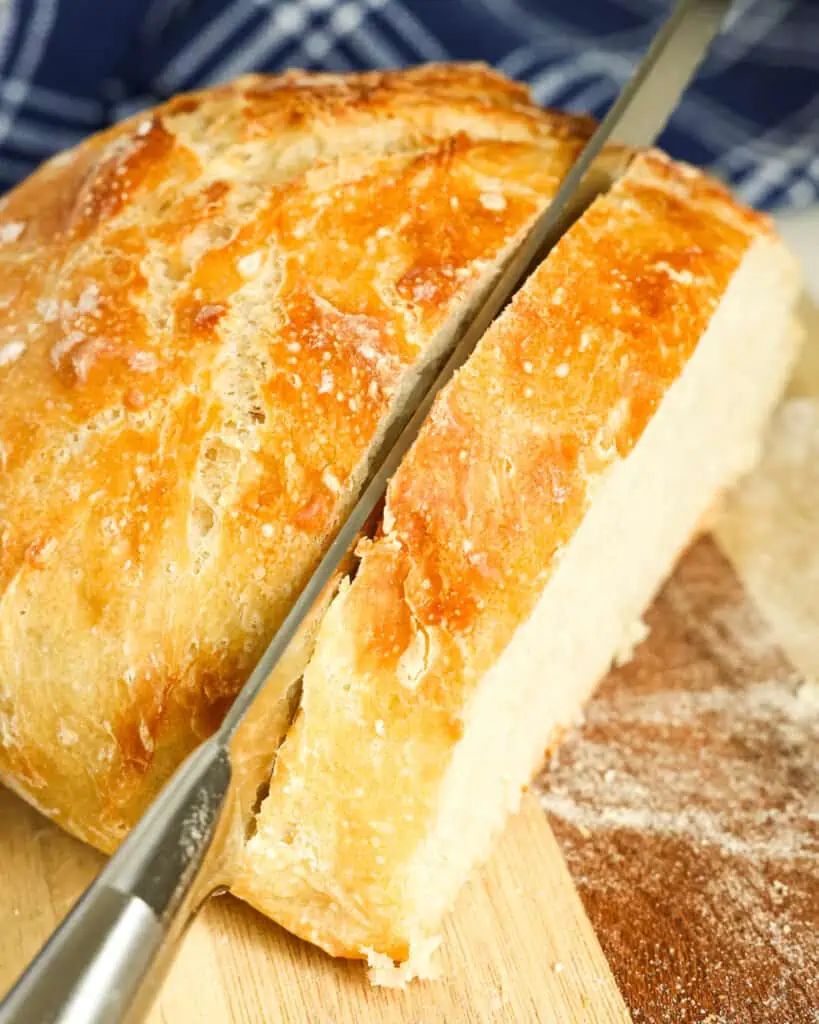 Enjoy this delicious homemade crusty bread with just a few easy steps. 