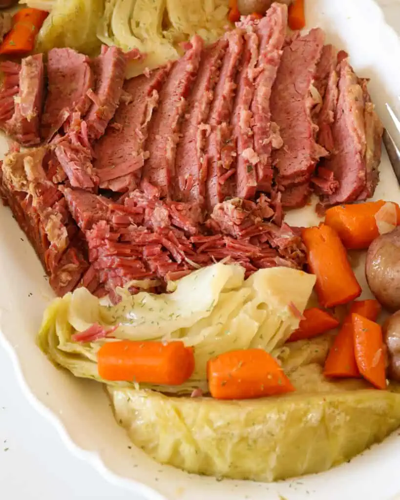 This easy recipe makes delicious and tender slow-cooked corned beef.