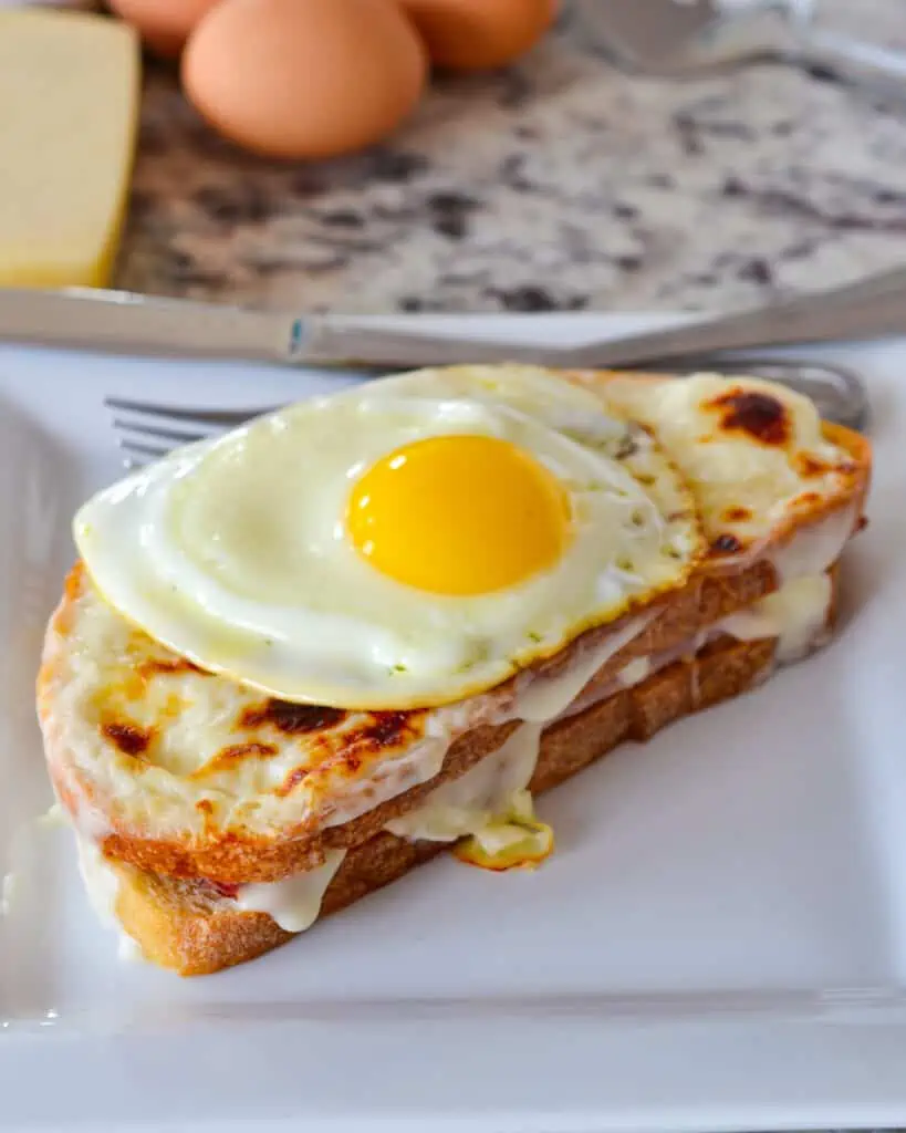 The Croque Madame is a must-try for all egg sandwich lovers and is the ultimate comfort food breakfast. 