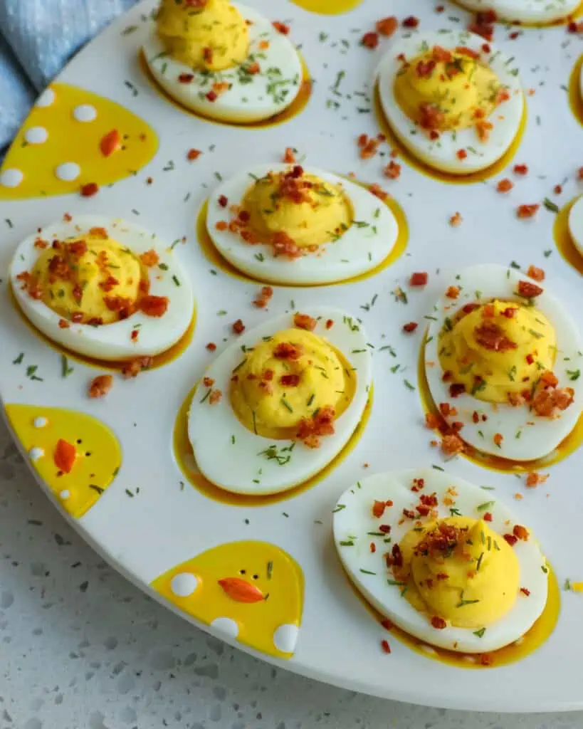Deviled eggs are high in protein and make an easy and tasty snack or appetizer.