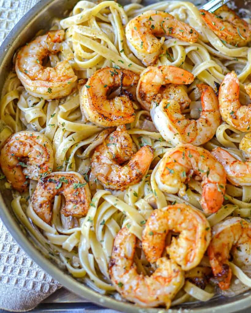This mouthwatering Cajun Shrimp Pasta dish is easy enough for a weeknight meal yet elegant enough for company.