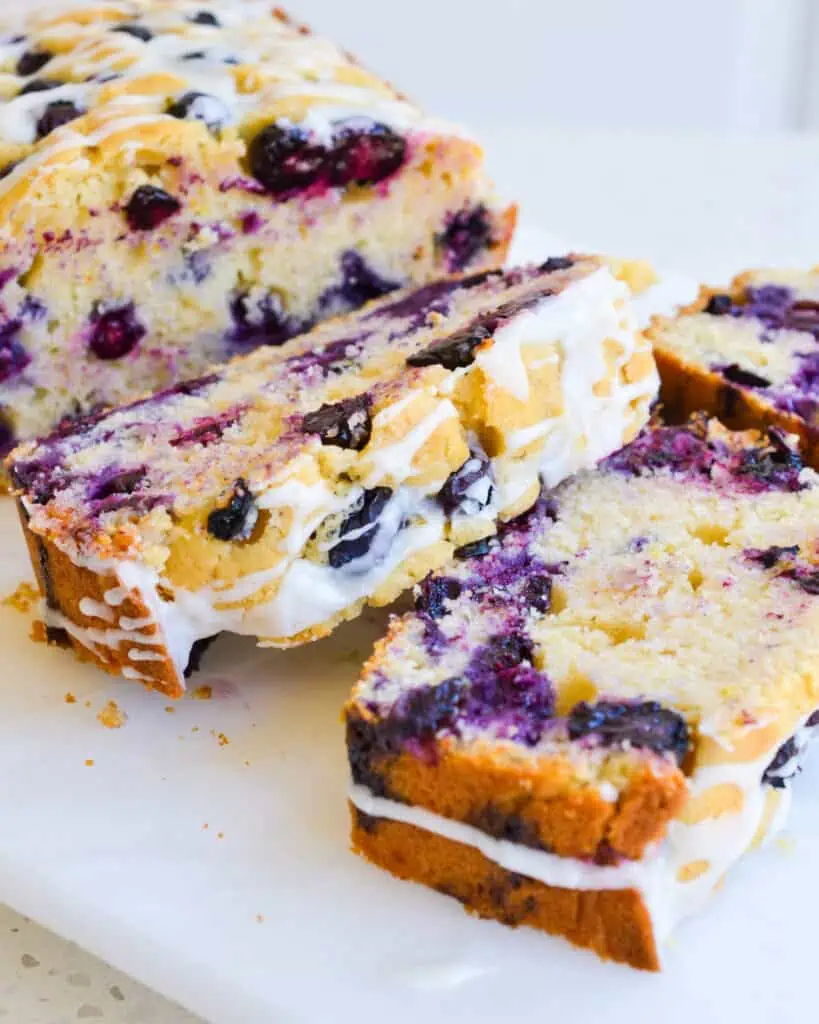 This delicious Lemon Blueberry Bread is full of plump, juicy blueberries, fresh-squeezed lemon juice, and zest for full lemon flavor. 