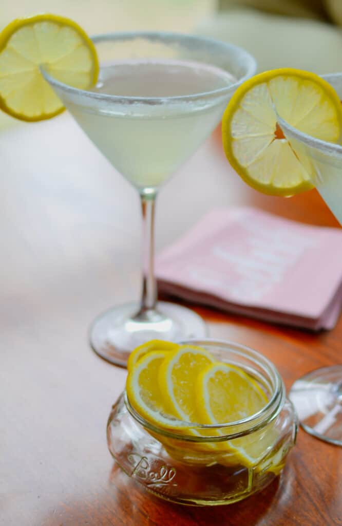 These classic lemon drop martini cocktails are full of flavor from fresh lemon juice and are always a hit with family and friends. 