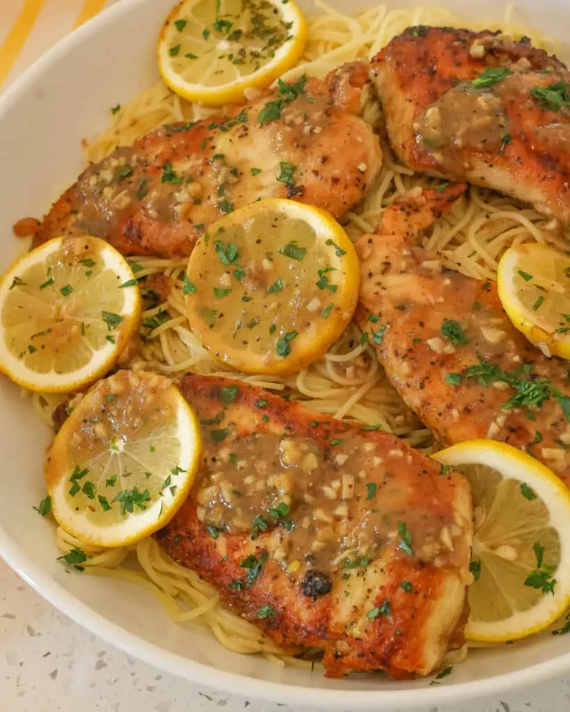 This quick and easy one-skillet lemon pepper chicken dinner is a refreshing dish and family favorite.