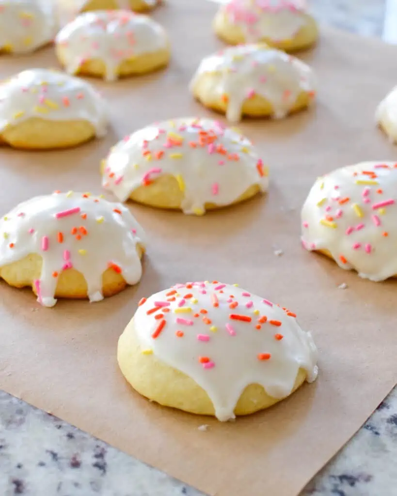 Drizzled with a sweet lemon glaze and dotted with sprinkles that suit the holiday or any occasion, they are sure to please. 