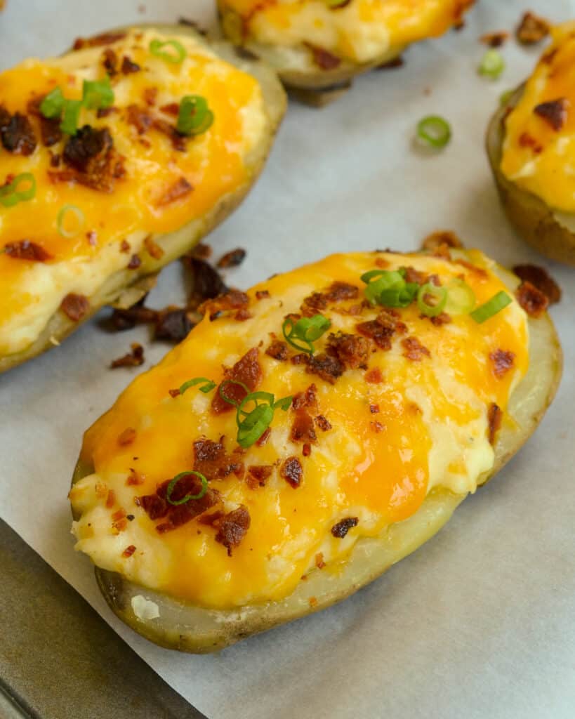 Twice Baked Poates are quick to come together and can be prepared in advance.  