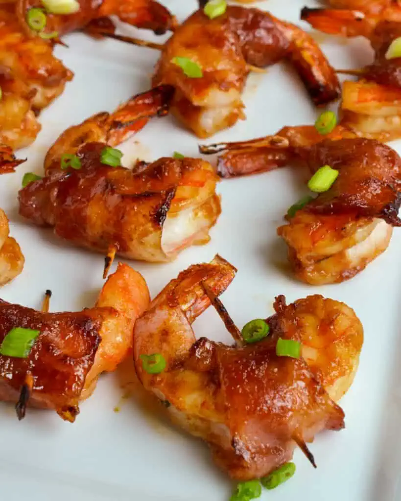 Bacon wrapped shrimp are the perfect party appetizer and easy to prepare. 