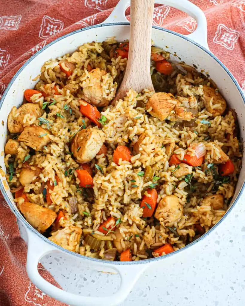 Chicken and Rice is comfort food at its best and is on the table in a little over 40 minutes, with most of it being hands-off time. 