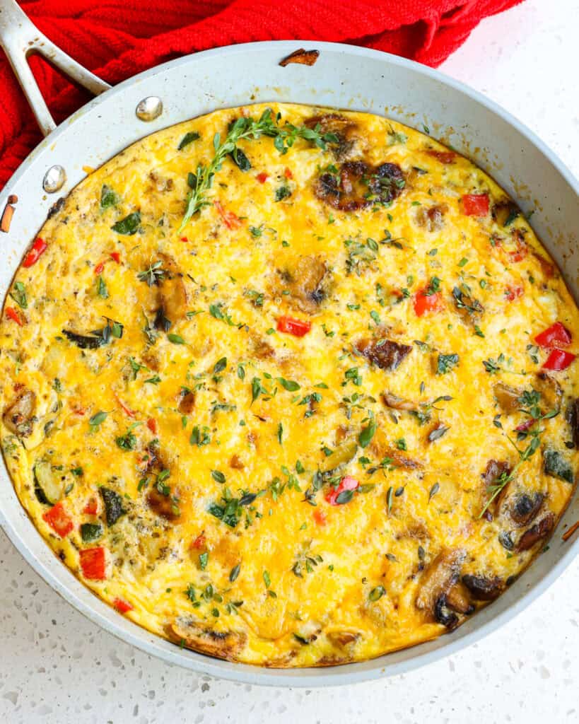 A frittata is an easy and delicious egg based dish that can be customized with any ingredients you have on hand. 