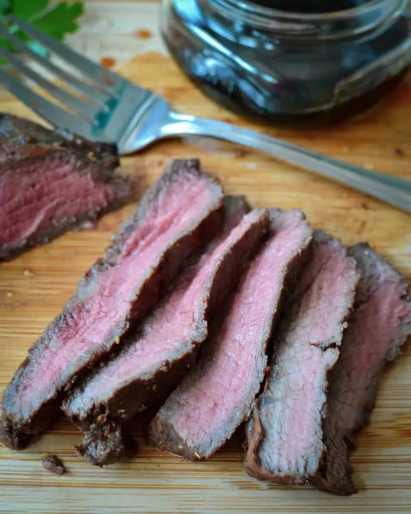 The best way to prepare grilled flank steak is to marinate it for several hours. 