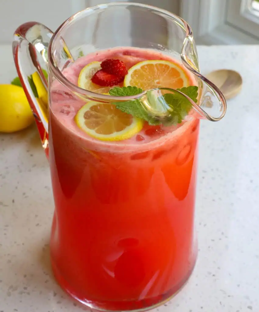 Refreshing Strawberry Lemonade is perfect for all your summer entertaining needs. 