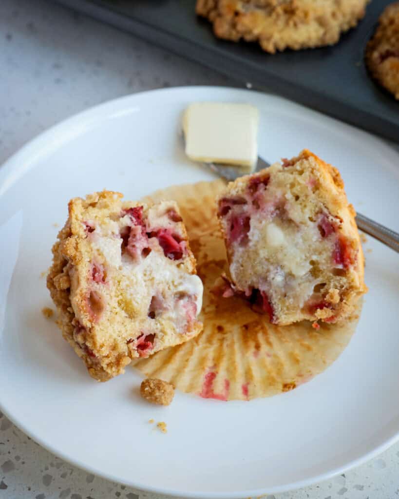 These freezer friendly on the go fresh strawberry muffins will keep things moving in the morning.