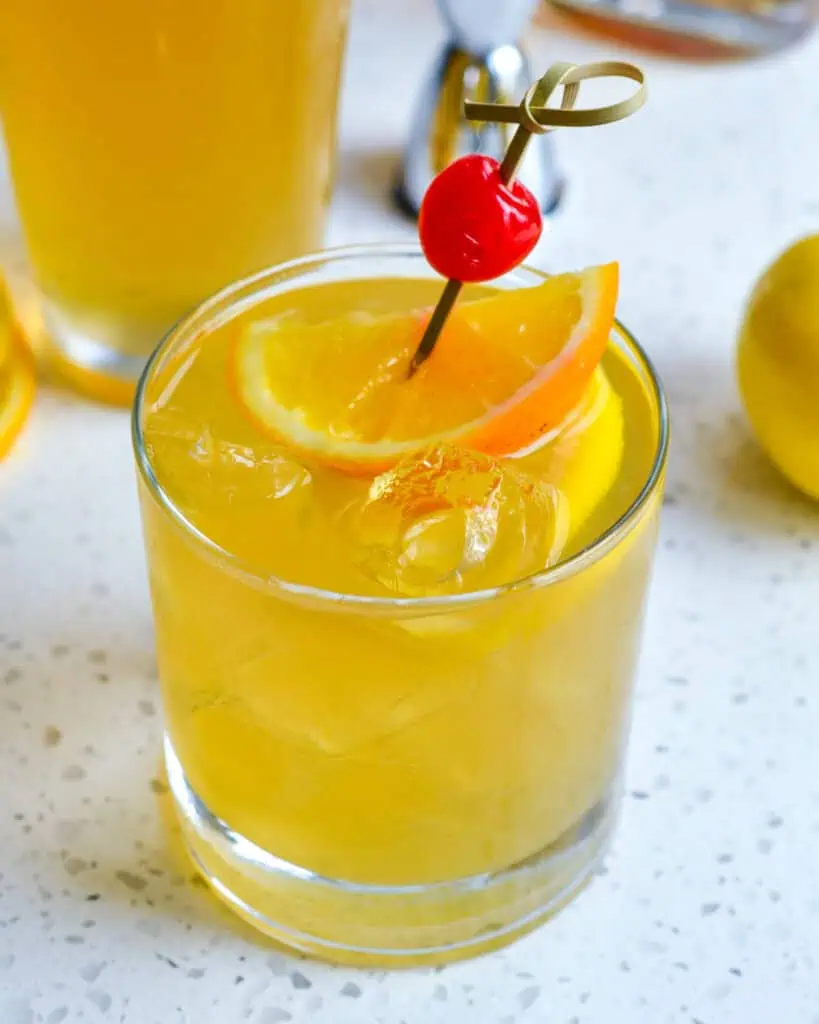 This easy-to-make three-ingredient Whiskey Sour Recipe hits the sweet-tart spot just right.