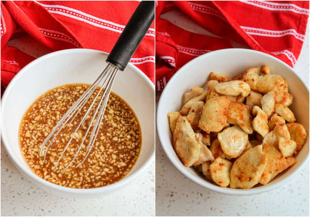 Some of the steps to making chicken and broccoli. First, whisk all the stir-fry sauce ingredients in a medium bowl. Season the chicken with salt and pepper, then toss the pieces with the cornstarch in a zipper bag or medium bowl.
Heat a little vegetable oil in a large skillet over medium heat. Add the chicken in a single layer and cook until it is golden brown on both sides and cooked through. If needed, work in batches, removing the cooked chicken to a plate.