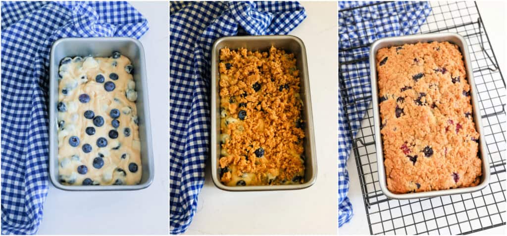 Spoon the batter into a greased 9x5 inch loaf pan. In a small bowl, combine the brown sugar, flour, cinnamon, and butter. Sprinkle it over the bread and bake for about 60 minutes.