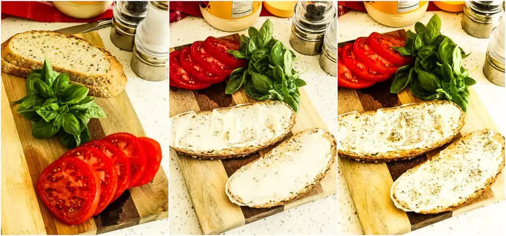 There are several steps to making the best tomato sandwich. 