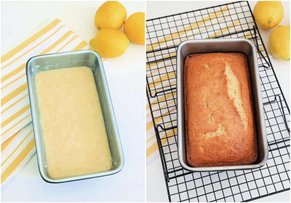 Pour the batter into a greased pan and bake