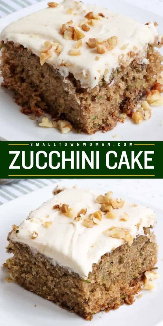 Moist Zucchini Cake with Cream Cheese Frosting