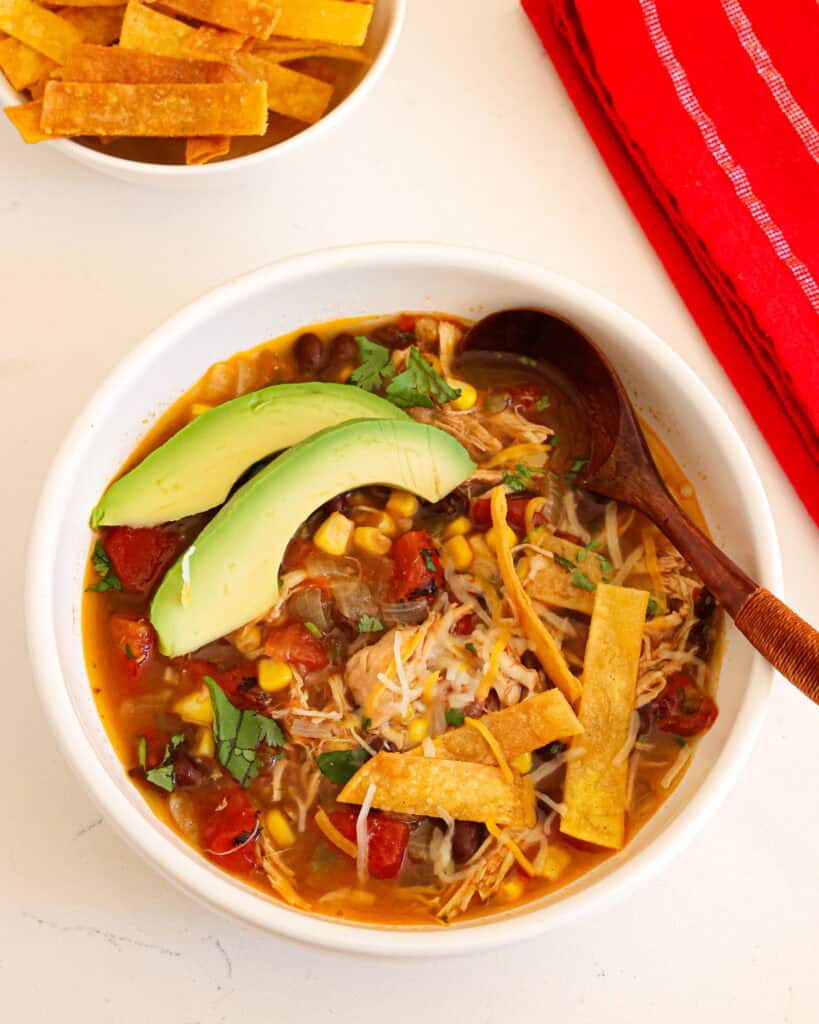 Crockpot Chicken Tortilla Soup