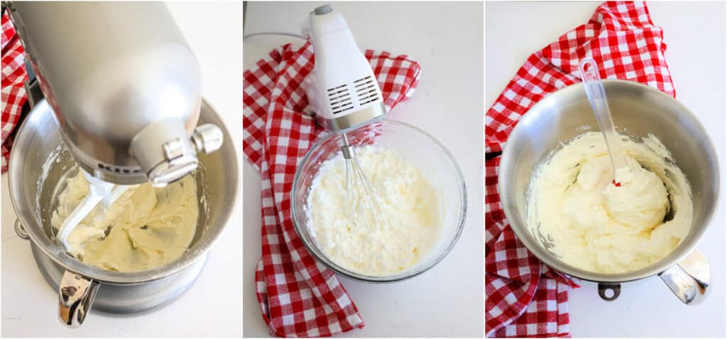 Some of the steps to making cherry delight. Spread the cream cheese mixture over the graham cracker crust using an offset spatula. Carefully spoon the cherries over the whipped cream mixture, cover, and refrigerate for at least 4 hours up to overnight. 