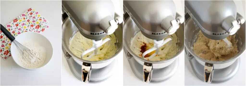 Some of the steps for making sour cream cookies. Whisk the flour, baking powder, baking soda, and salt in a medium bowl. Using a stand mixer with the paddle attachment or a handheld mixer on medium speed, cream the butter and sugar until light and fluffy.

Reduce the speed to low or stir and add the egg and vanilla. Mix just until incorporated. Add the flour mixture and sour cream in three increments, alternating between the two. Mix on low just until combined, scraping down the bowl and beaters when needed.