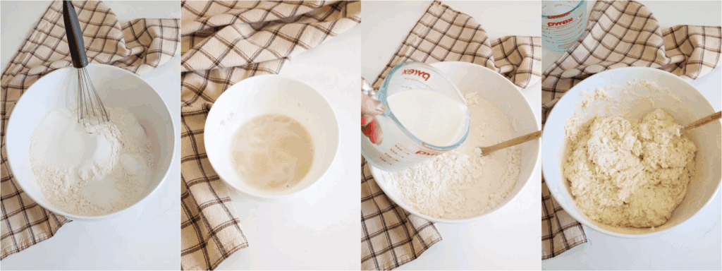 Some of steps for making angel biscuits. Whisk the flour, granulated sugar, salt, baking powder, and baking soda.
Mix the active dry yeast with the warm water. Cover the bowl with plastic wrap and let it bloom for 5-10 minutes. Combine the buttermilk and yeast mixture. Slowly stir it into the flour mixture until combined. The dough will be shaggy and sticky.