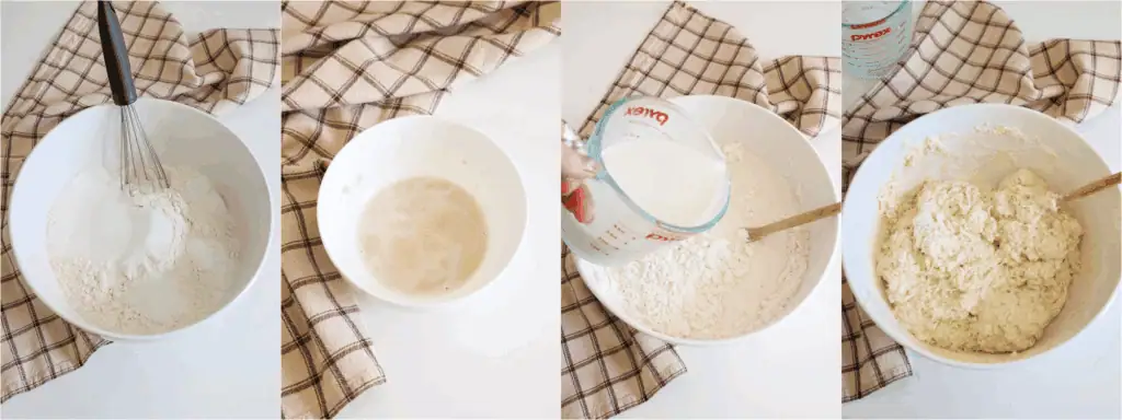 Some of steps for making angel biscuits. Whisk the flour, granulated sugar, salt, baking powder, and baking soda.
Mix the active dry yeast with the warm water. Cover the bowl with plastic wrap and let it bloom for 5-10 minutes. Combine the buttermilk and yeast mixture. Slowly stir it into the flour mixture until combined. The dough will be shaggy and sticky.