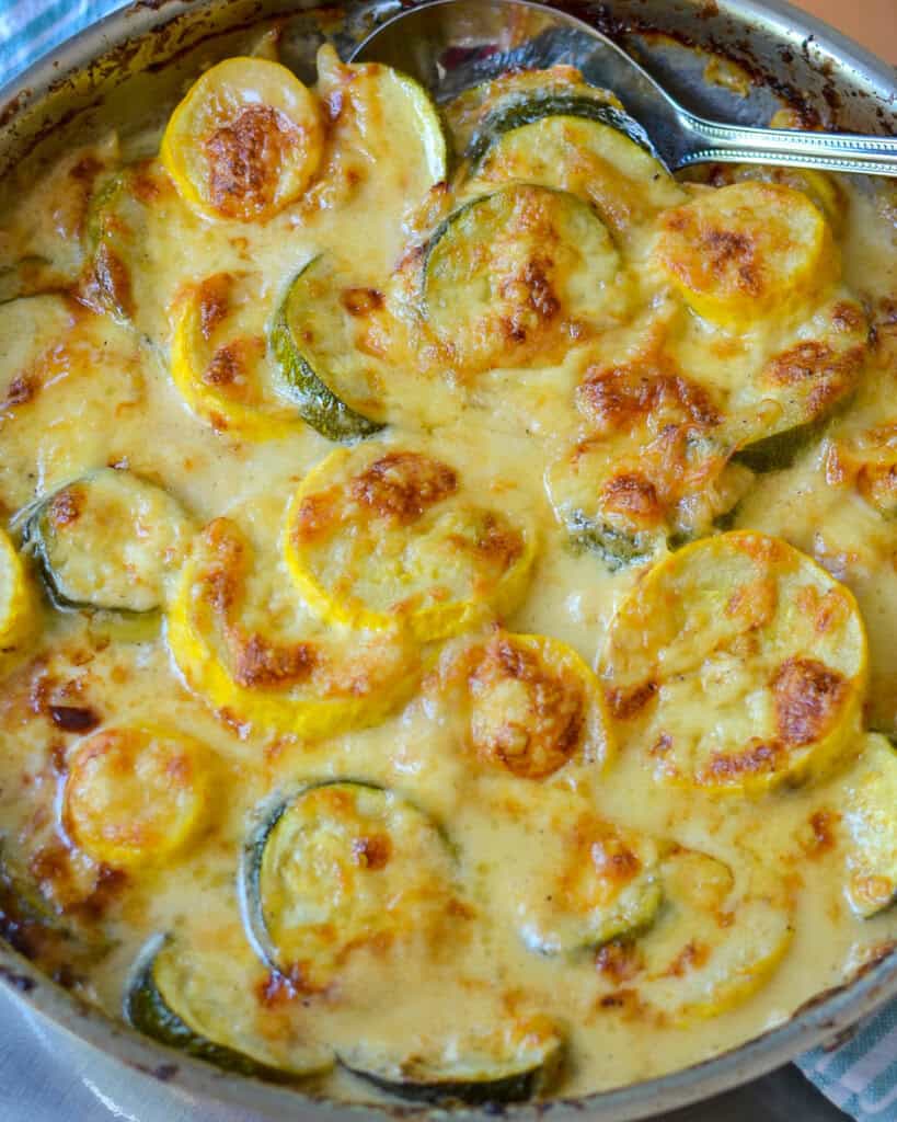 Zucchini and Yellow Squash Au Gratin