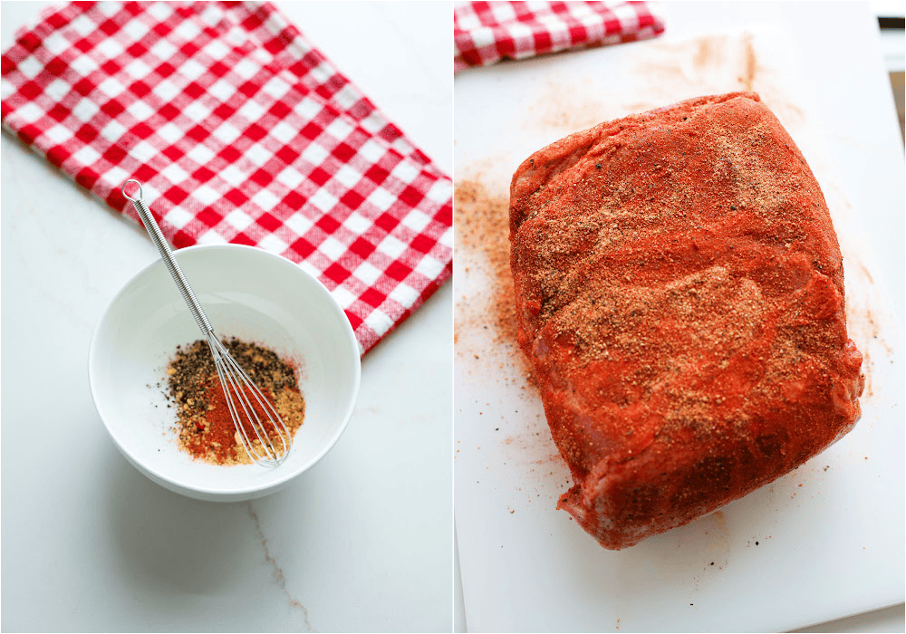 Some of the steps to making Dr Pepper pulled pork. Whisk the paprika, garlic powder, dry mustard, salt, black pepper, and cayenne pepper. Rub the seasoning all over the meaty sides of the pork butt and let it sit for 1-2 hours.
