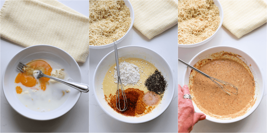 Some of the steps to making oven baked chicken tenders. Whisk the egg, milk, mayonnaise, and mustard in a wide shallow bowl. Add the flour, smoked paprika, garlic powder, salt, and black pepper and whisk to combine. Dip the chicken tenders in the batter and then in the panko breadcrumb mixture.