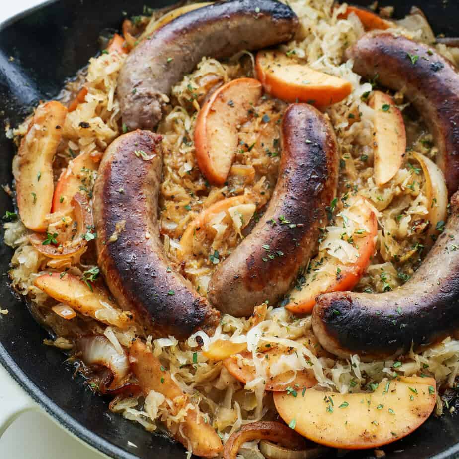 Bratwurst and Sauerkraut