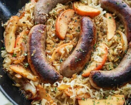 Bratwurst and Sauerkraut