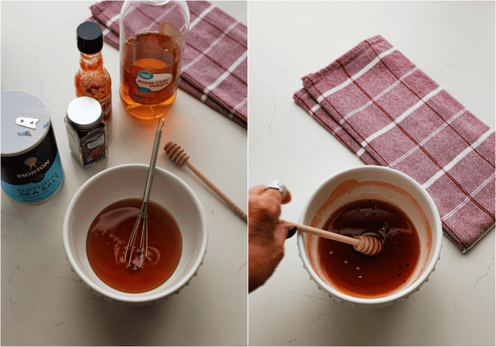 Gather and whisk all the ingredients together in a small to medium bowl. There is no need to cook this sauce. Store it in an airtight container at room temperature.