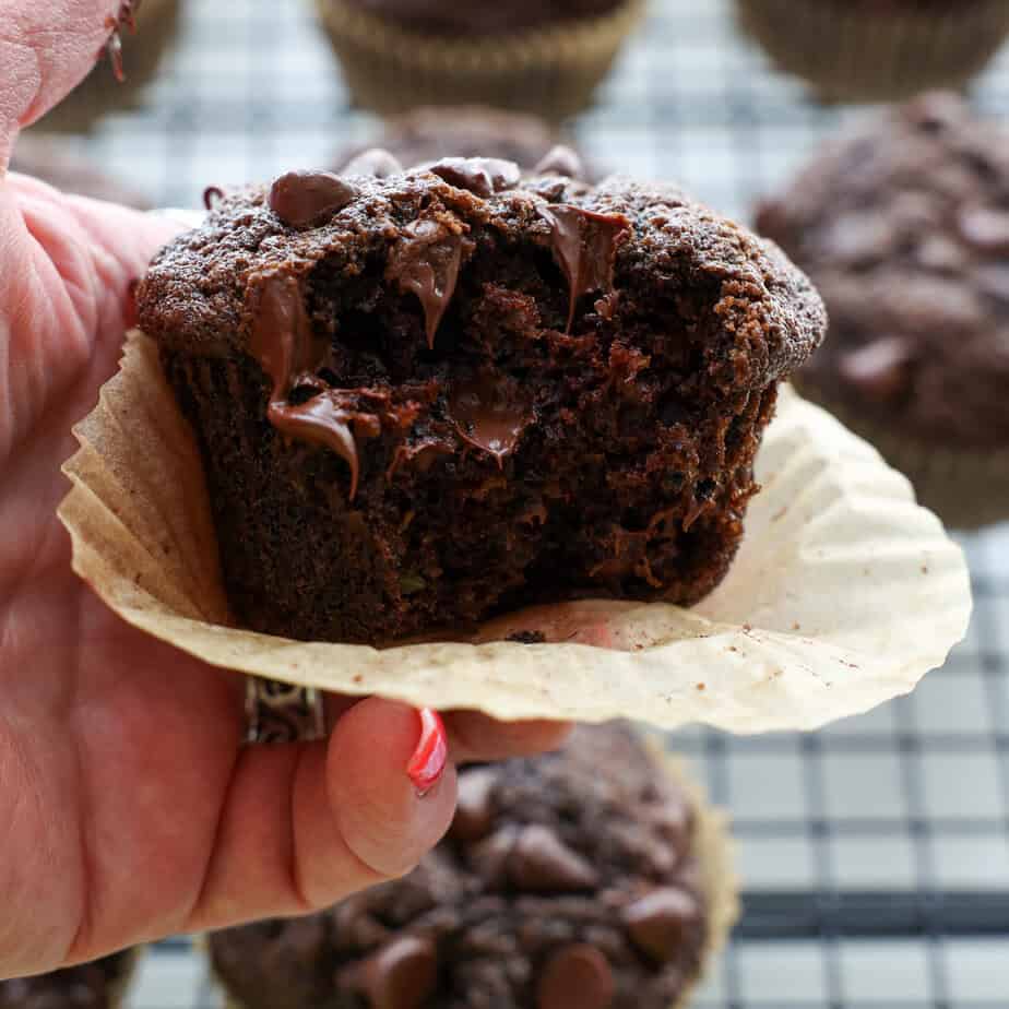 Chocolate Zucchini Muffins