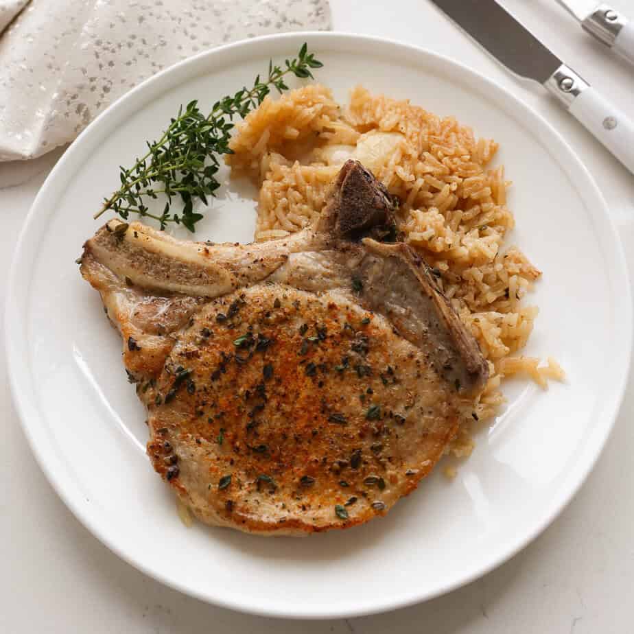 Pork Chops and Rice