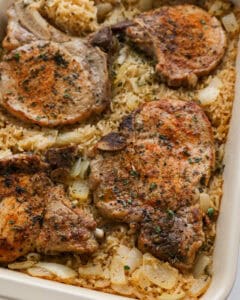 Pork Chops and Rice